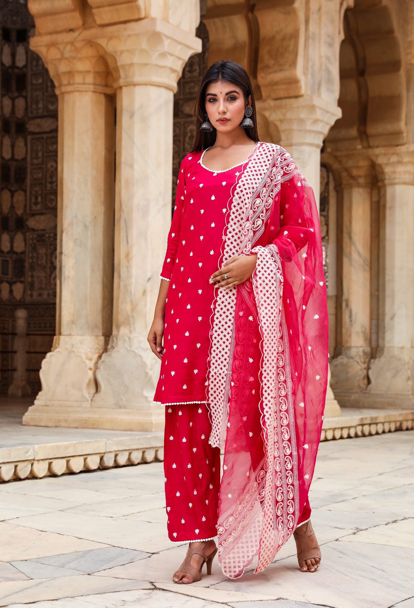 Hairat Pink Straight Set