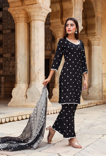 Hairat Black Straight Set