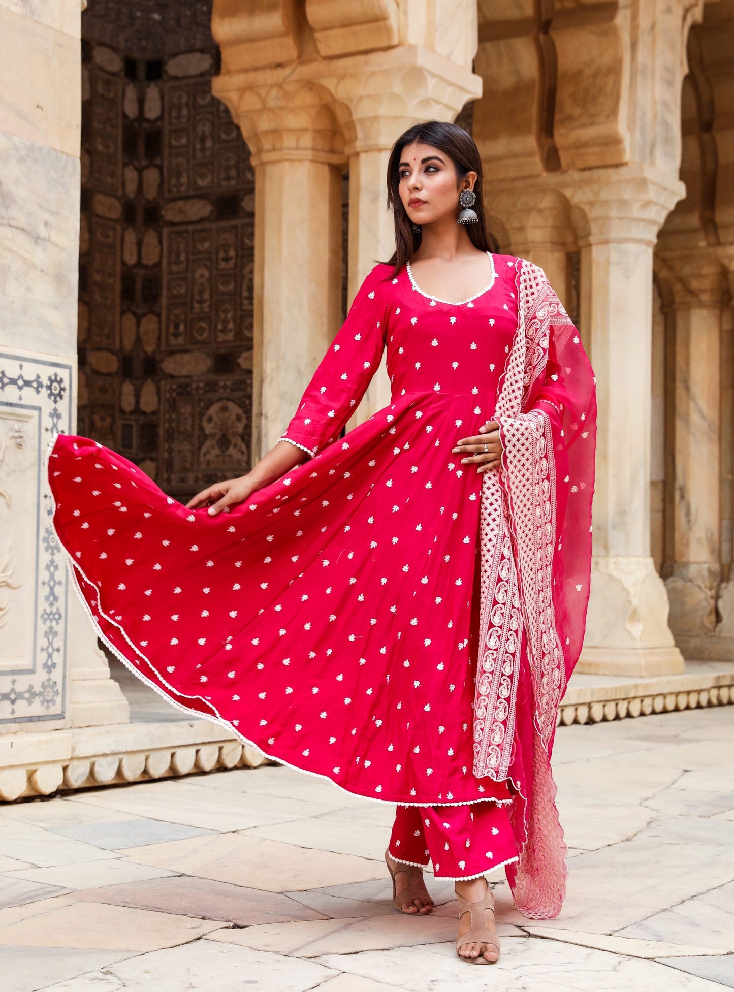 Hairat Pink Anarkali Set