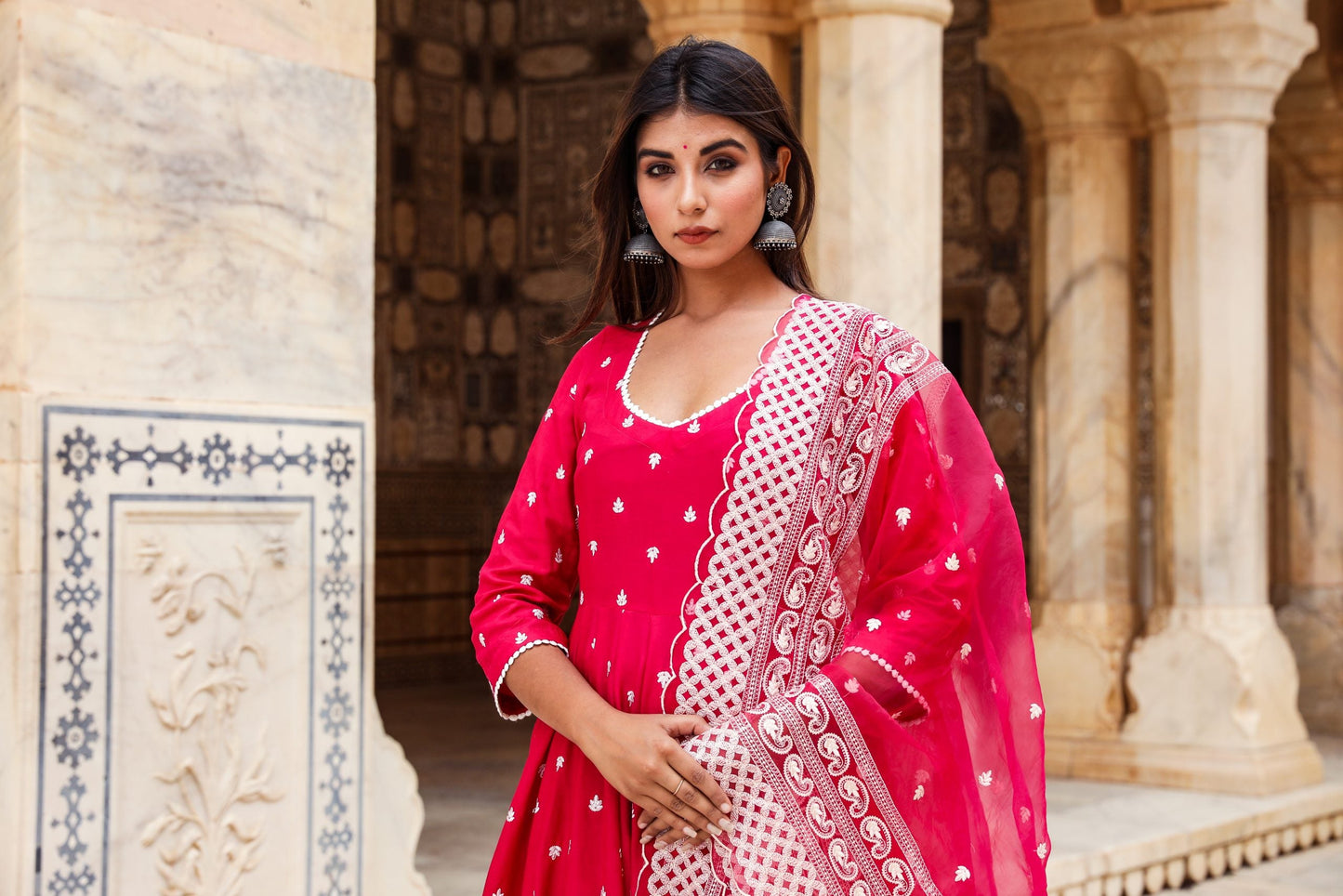 Hairat Pink Anarkali Set