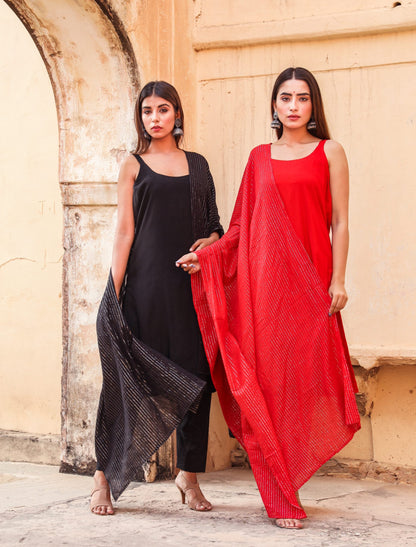 Noori Black Straight Set