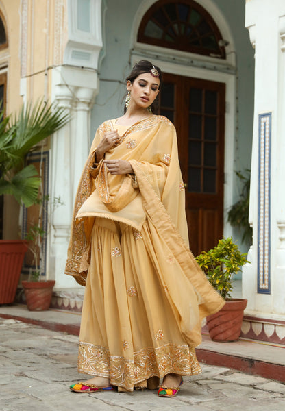 Afroz Beige Sharara Set