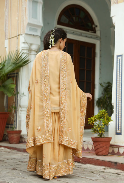 Afroz Beige Sharara Set