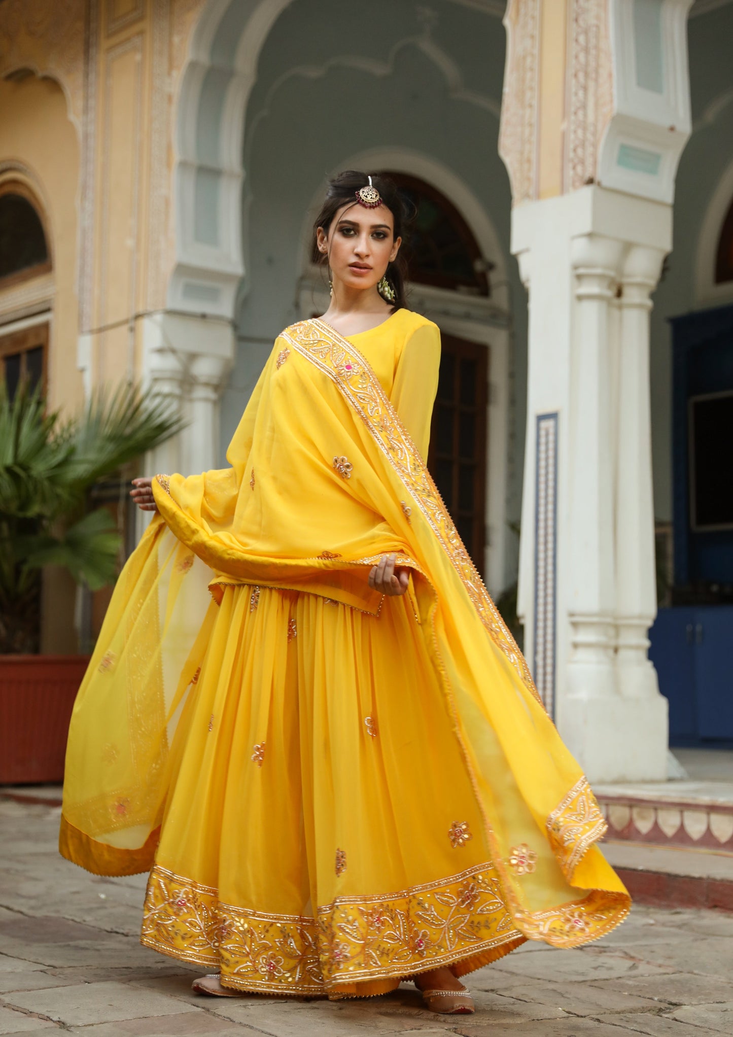 Afroz Yellow Sharara Set