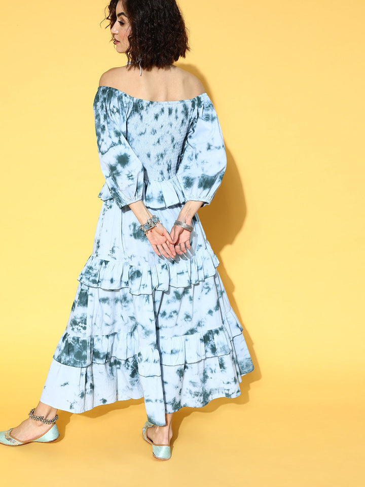 Blue Tie and Dye Dress Yufta Store