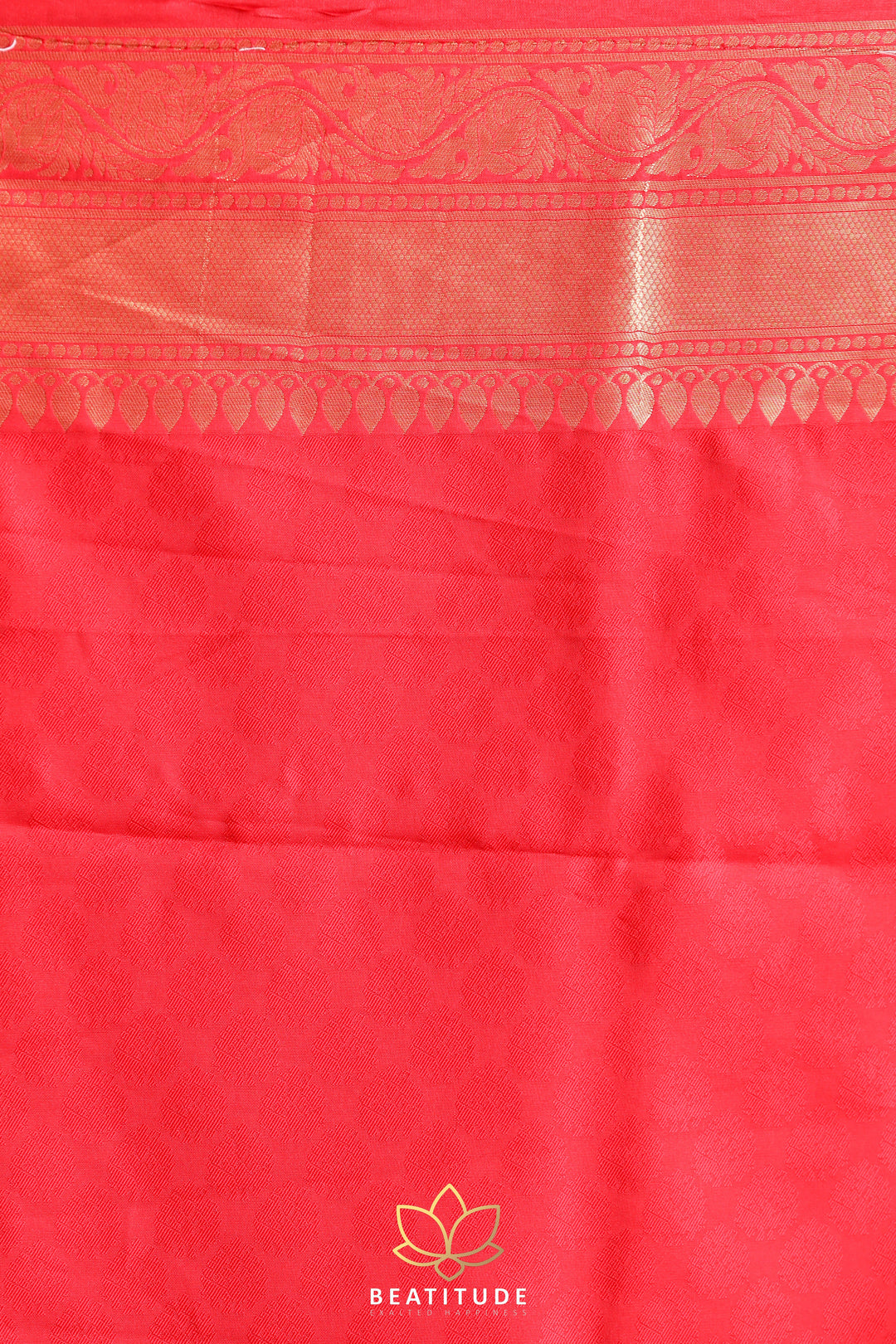 Beatitude Red Banarasi Saree with Unstitched Blouse