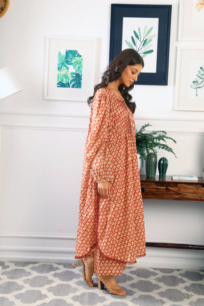 Abaya Red Set