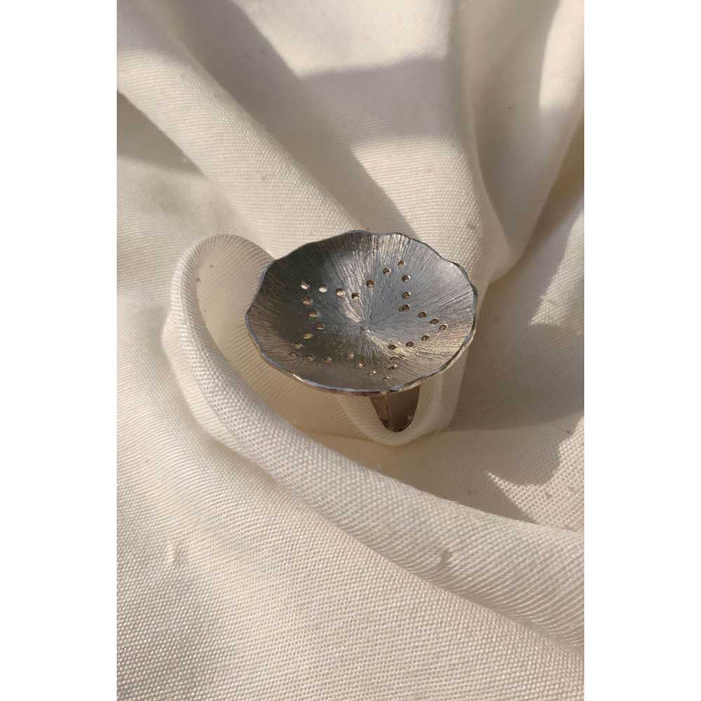Aarjavee Mogra Silver Solid Ring