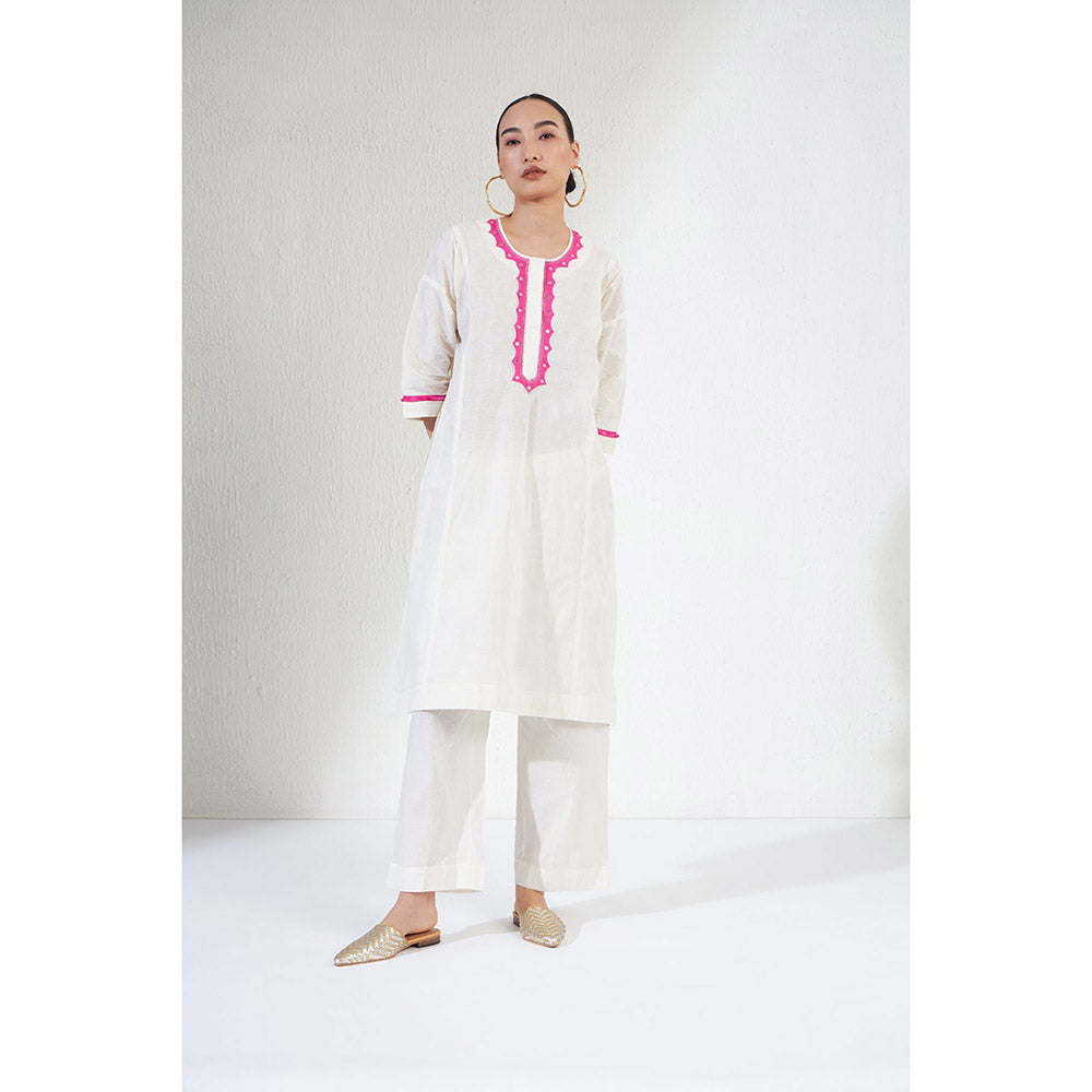 Aavidi By Dimple Zeba Purple Embroidered Co-ord (Set of 2)