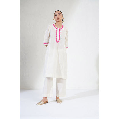 Aavidi By Dimple Zeba Purple Embroidered Co-ord (Set of 2)