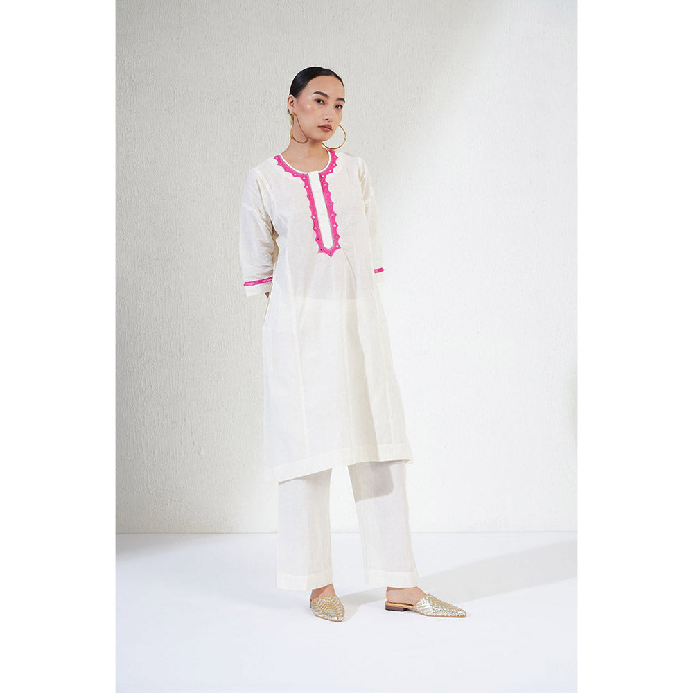 Aavidi By Dimple Zeba Purple Embroidered Co-ord (Set of 2)