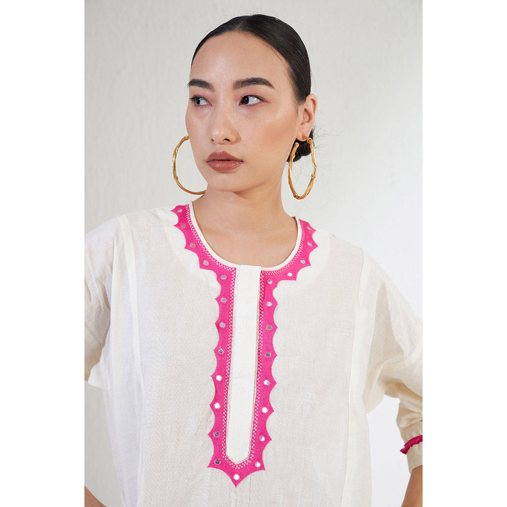 Aavidi By Dimple Zeba Purple Embroidered Co-ord (Set of 2)