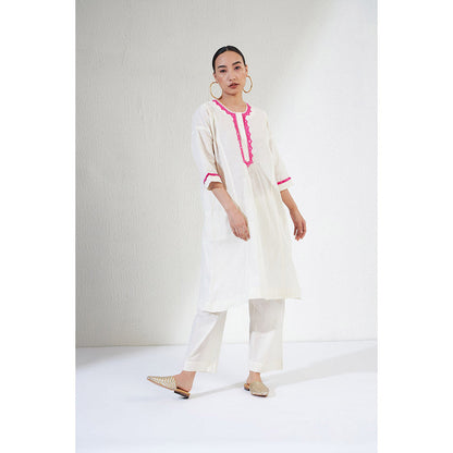 Aavidi By Dimple Zeba Purple Embroidered Co-ord (Set of 2)