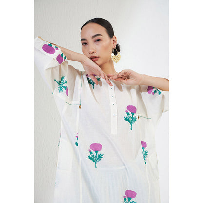 Aavidi By Dimple Tara Green Floral Co-ord (Set of 2)