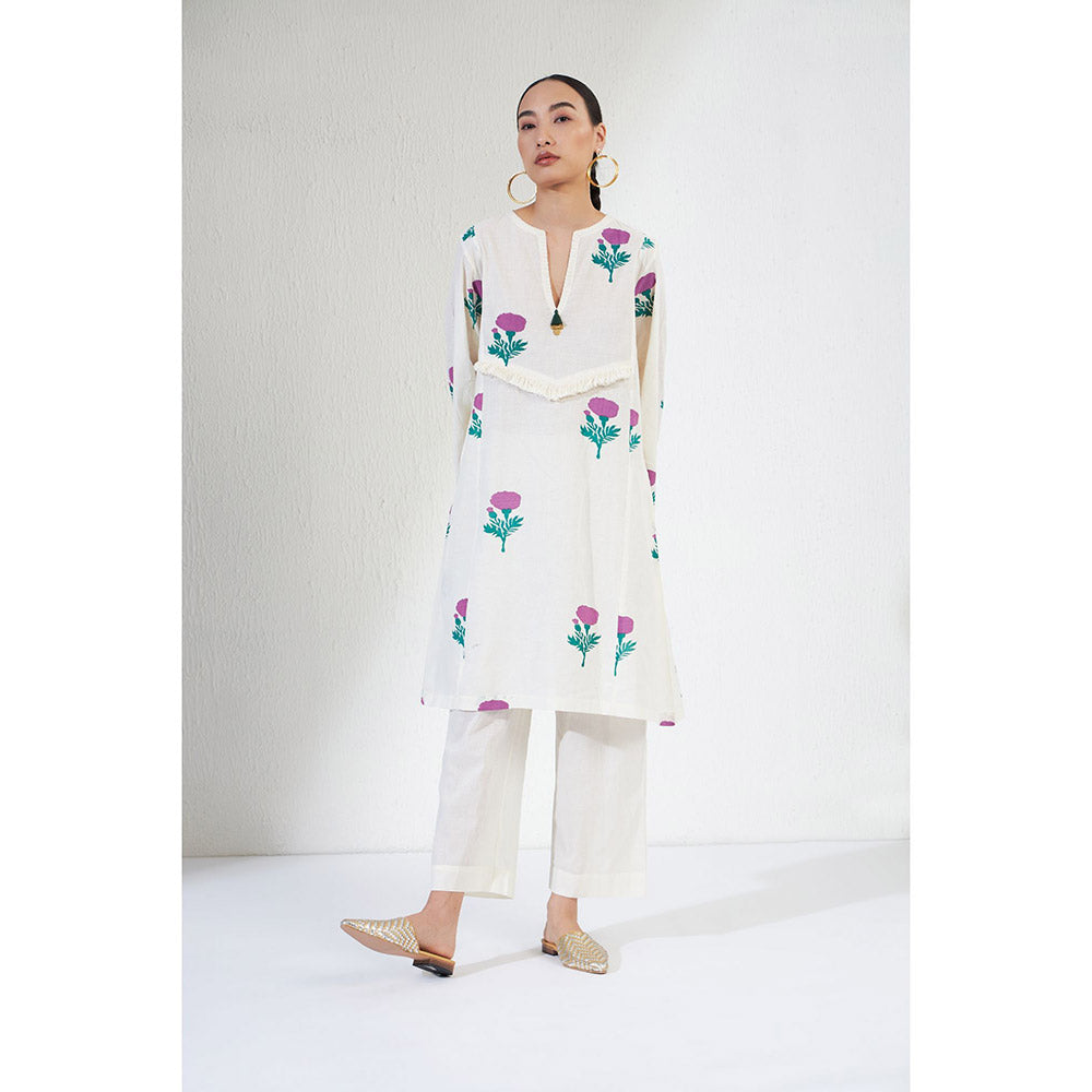 Aavidi By Dimple Veera Green Floral Co-ord (Set of 2)