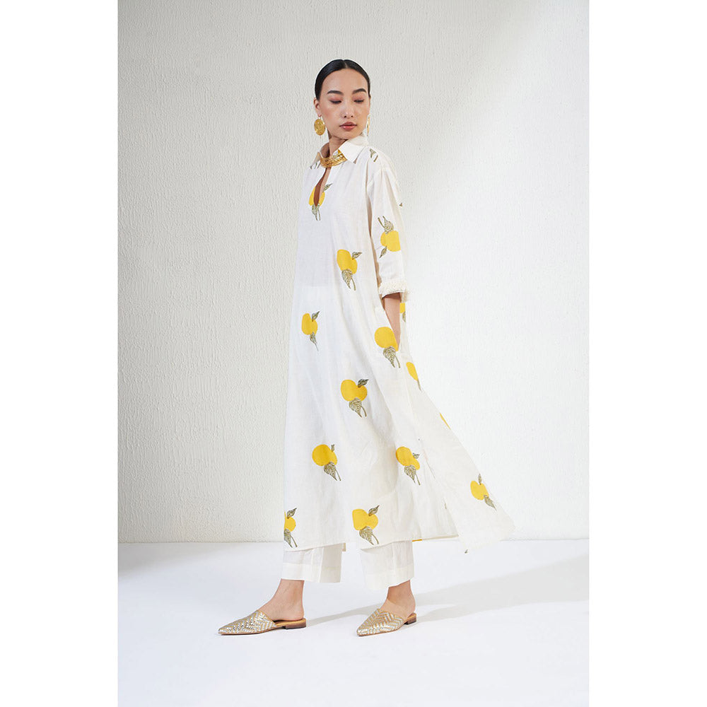 Aavidi By Dimple Layla Off White Printed Co-ord (Set of 2)