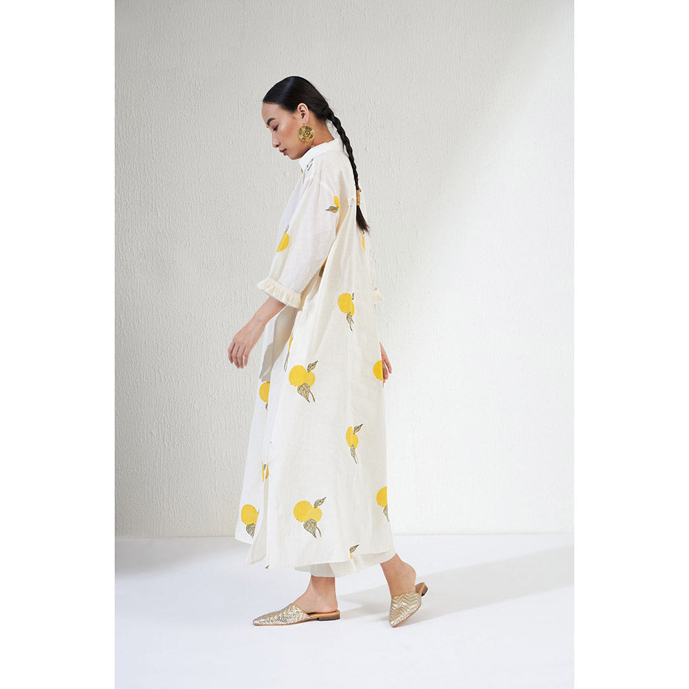 Aavidi By Dimple Layla Off White Printed Co-ord (Set of 2)