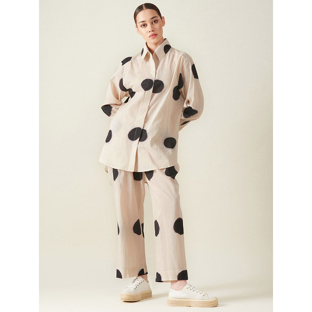 Aavidi By Dimple Dots Shirt Style Co-Ord (Set of 2)