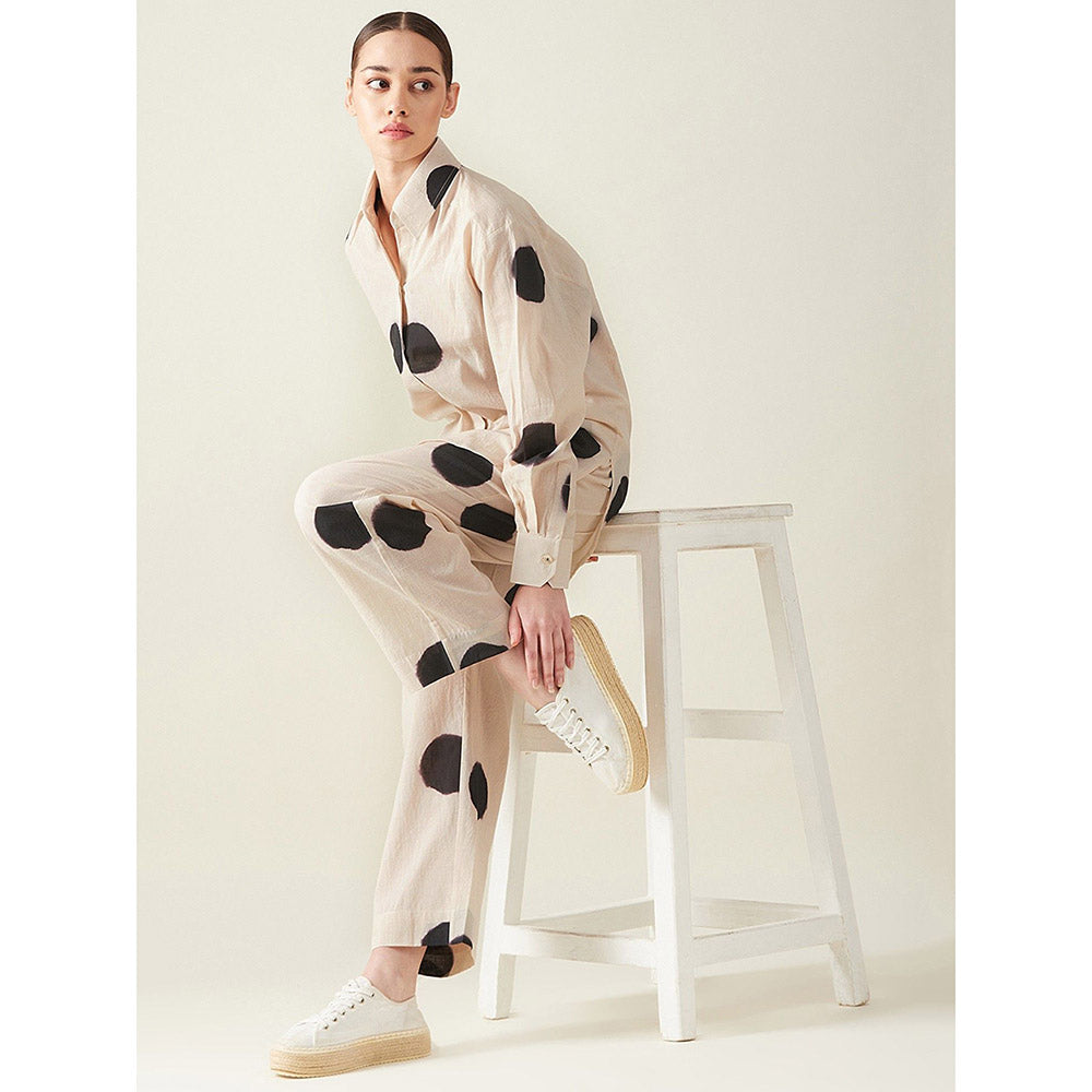 Aavidi By Dimple Dots Shirt Style Co-Ord (Set of 2)