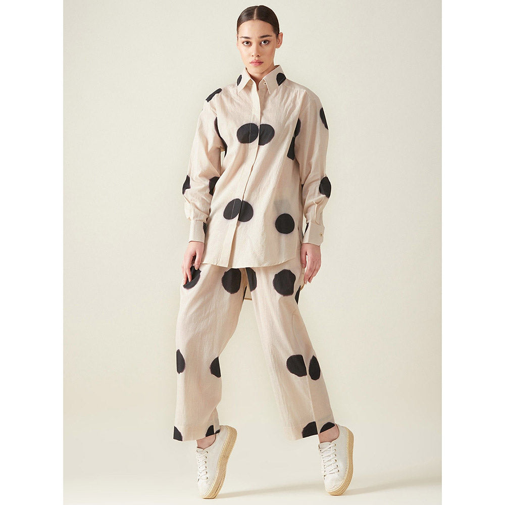 Aavidi By Dimple Dots Shirt Style Co-Ord (Set of 2)