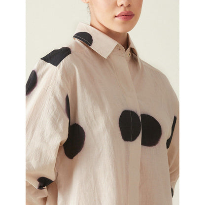 Aavidi By Dimple Dots Shirt Style Co-Ord (Set of 2)