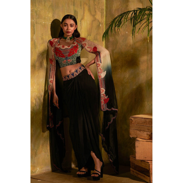 Aayushvardhan Goyall Zehnaseeb Top And Skirt (Set of 3)