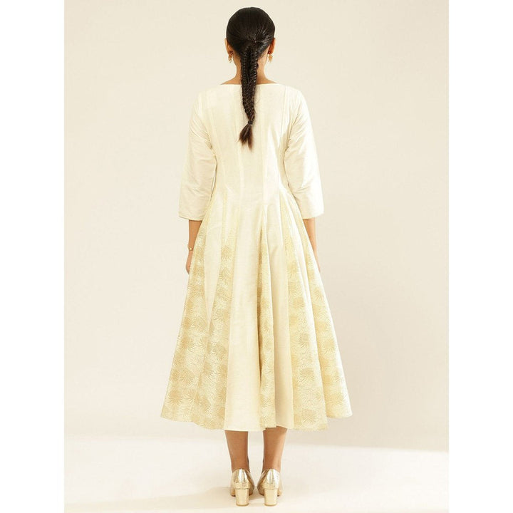 Abhishti Banarasi Zari Godet Flared Dress