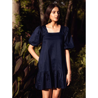 AlterEGO Volume Sleeves Navy Dress