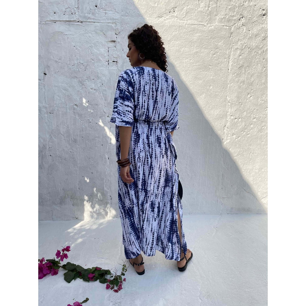 AlterEGO Tie Dye Blue Kaftan Maxi