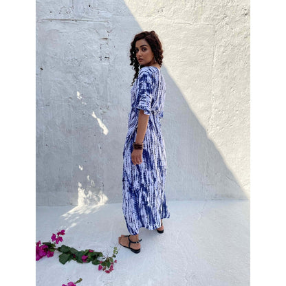 AlterEGO Tie Dye Blue Kaftan Maxi