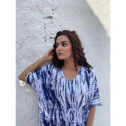 AlterEGO Tie Dye Blue Kaftan Maxi