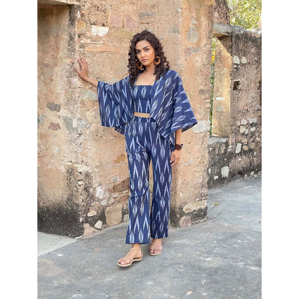 AlterEGO Smocked Blue Ikat (Set of 3)