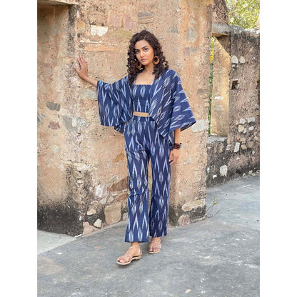 AlterEGO Smocked Blue Ikat (Set of 3)