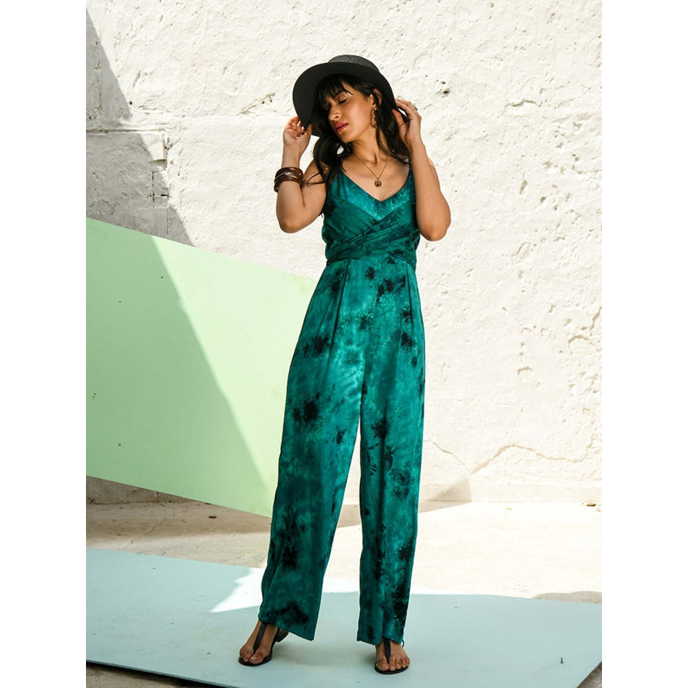 AlterEGO Tie Back Teal Green Jumpsuit