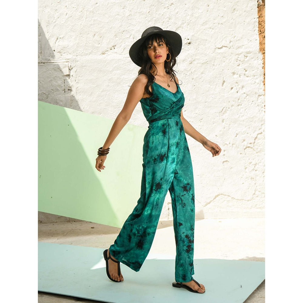 AlterEGO Tie Back Teal Green Jumpsuit