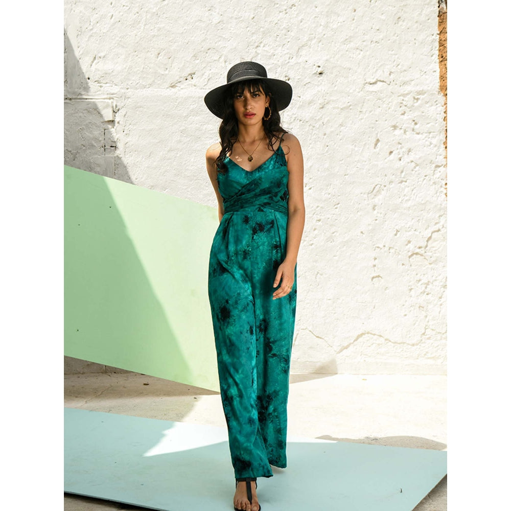 AlterEGO Tie Back Teal Green Jumpsuit