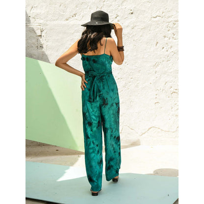AlterEGO Tie Back Teal Green Jumpsuit