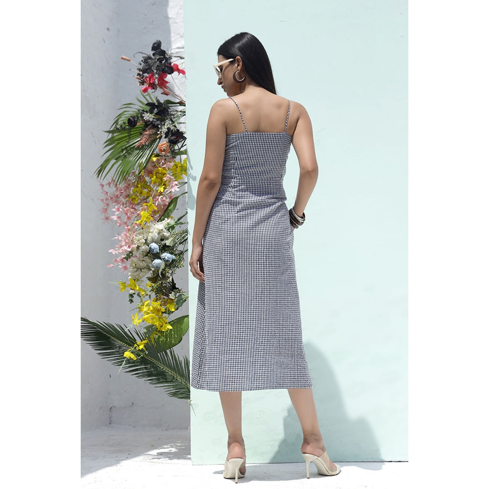 AlterEGO Ruched Cutout Midi Dress
