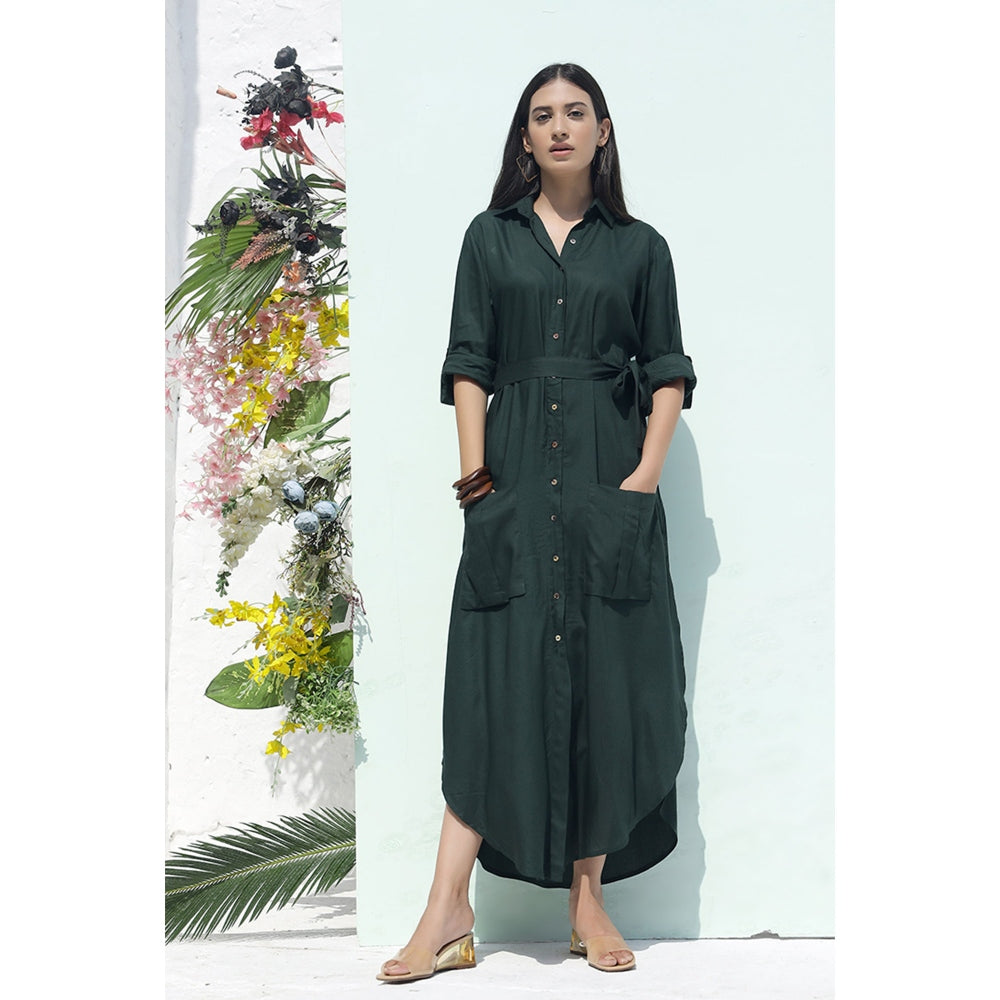 AlterEGO Double Pocket Maxi Shirt Dress