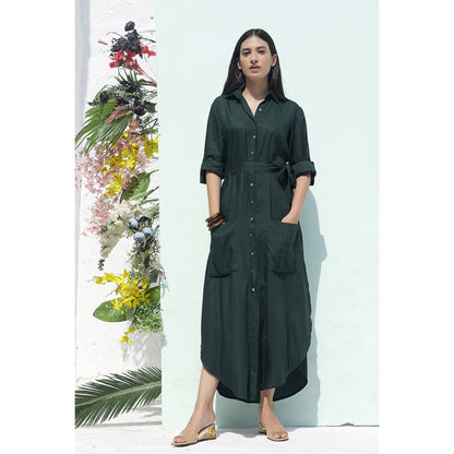 AlterEGO Double Pocket Maxi Shirt Dress