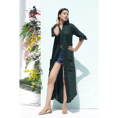 AlterEGO Double Pocket Maxi Shirt Dress