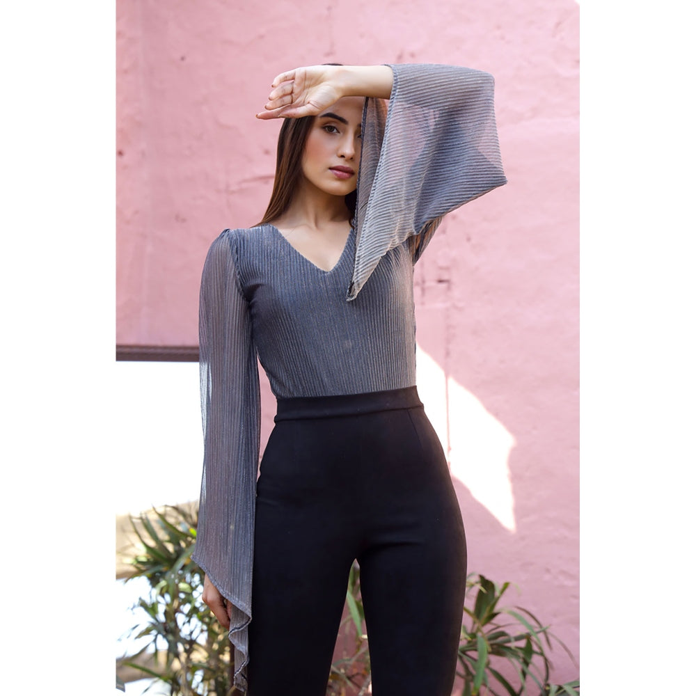 AlterEGO Ivy Pleated Shimmer Bodysuit