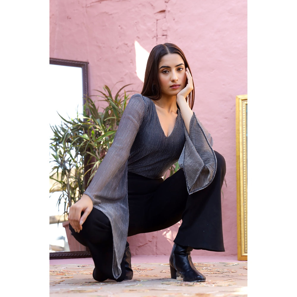 AlterEGO Ivy Pleated Shimmer Bodysuit