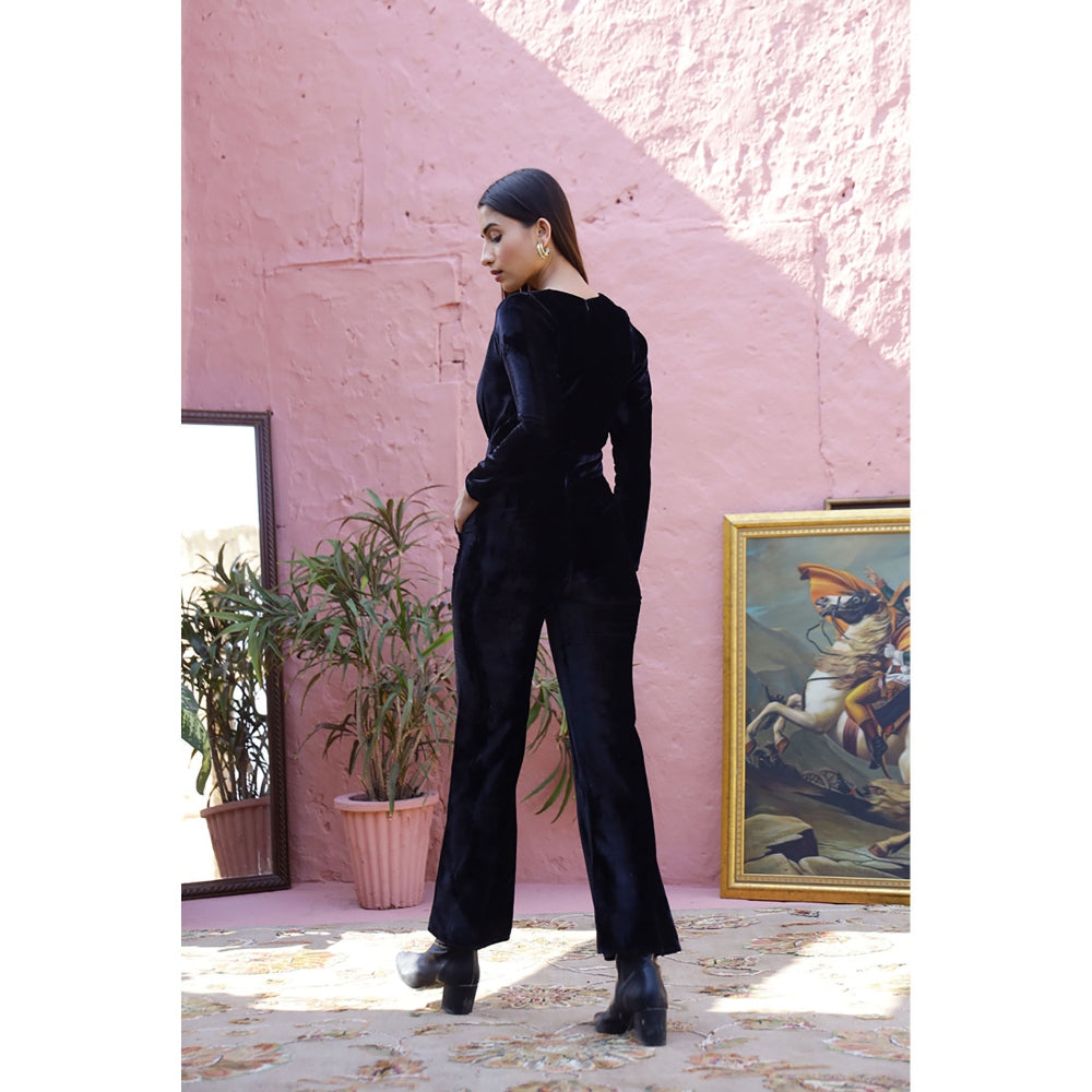 AlterEGO Robin Luxe Velvet Plunge Jumpsuit