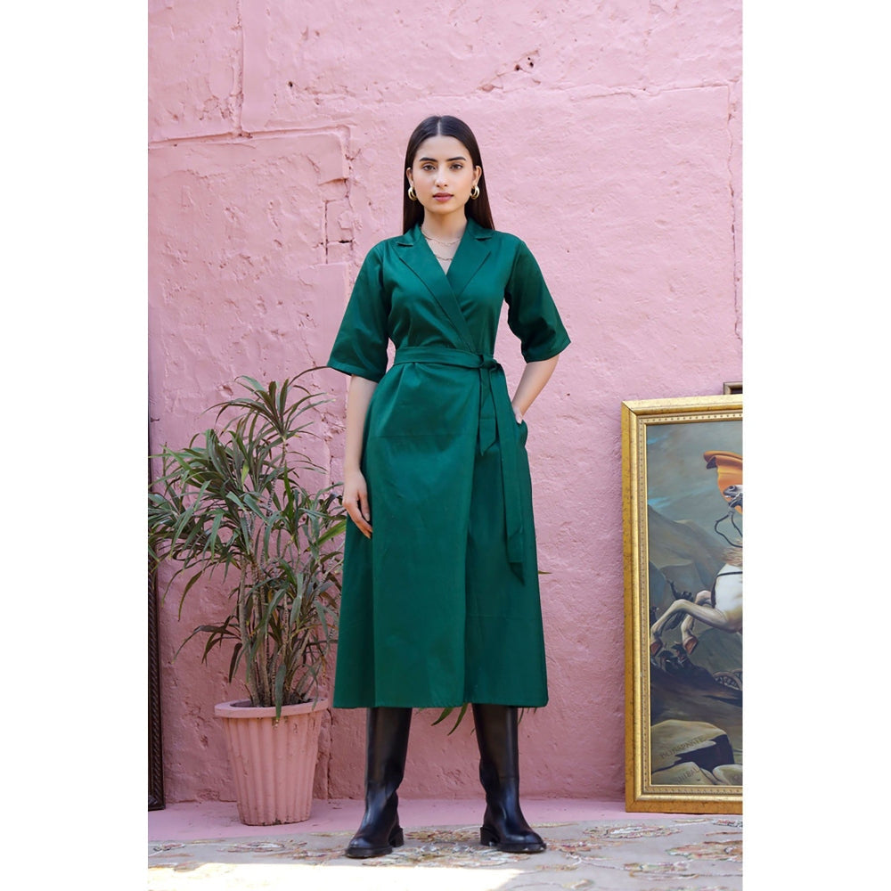 AlterEGO Emerald Trench Wrap Dress