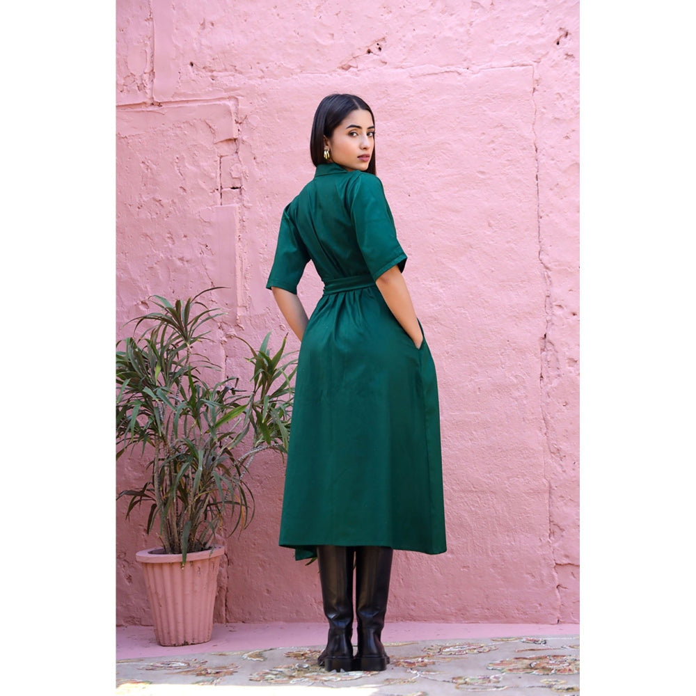 AlterEGO Emerald Trench Wrap Dress