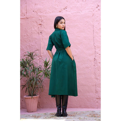 AlterEGO Emerald Trench Wrap Dress