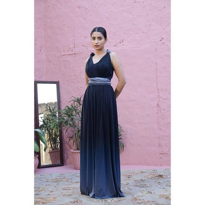 AlterEGO Nicole Infinity Drape Ombre Maxi With Bustier