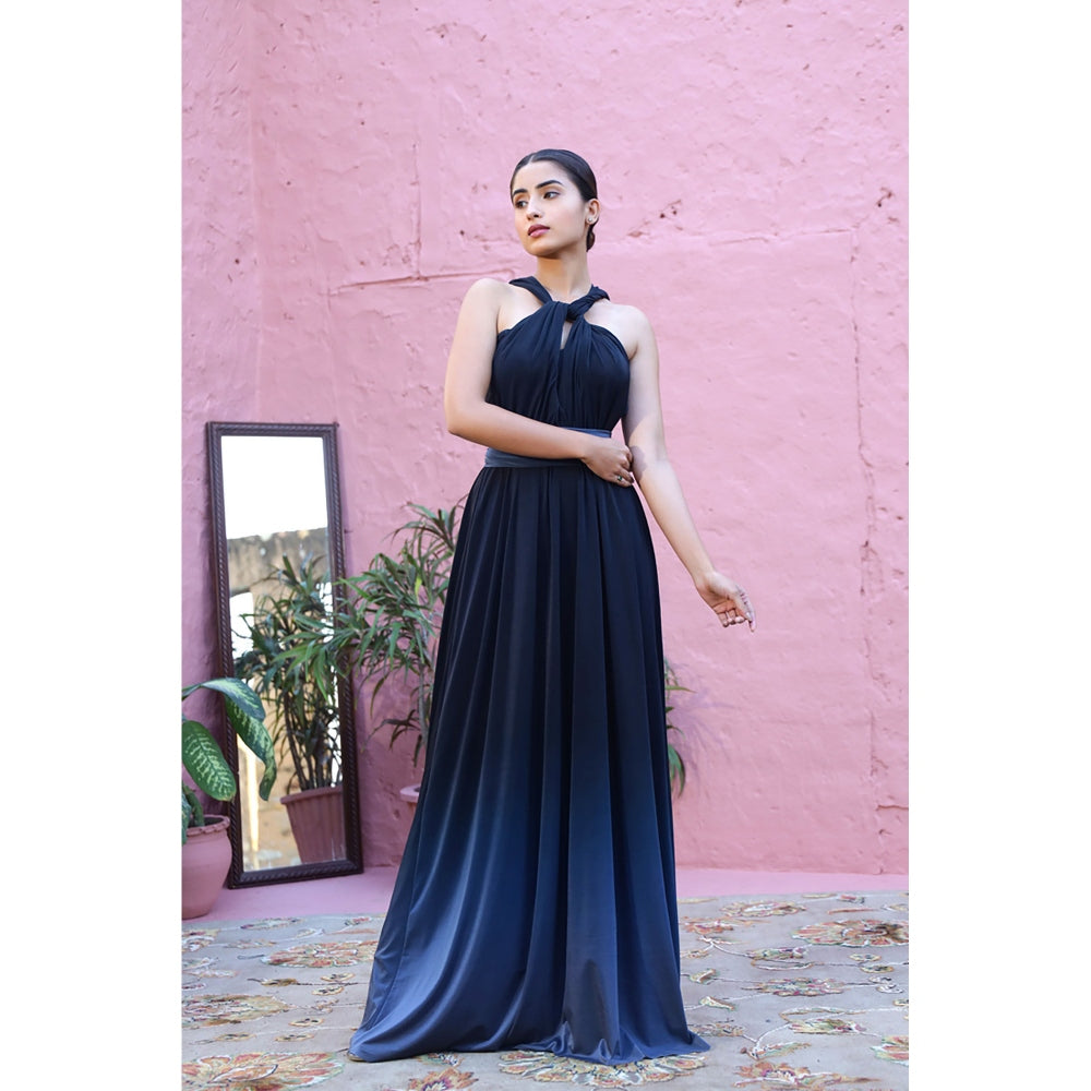 AlterEGO Nicole Infinity Drape Ombre Maxi With Bustier