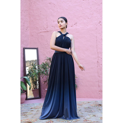 AlterEGO Nicole Infinity Drape Ombre Maxi With Bustier